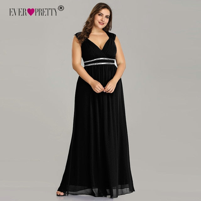 Ever Pretty Plus Size Formal Evening Dresses Long Women Elegant Burgundy