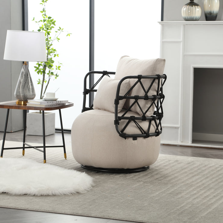 COOLMORE Upholstered Tufted Living Room Chair Textured