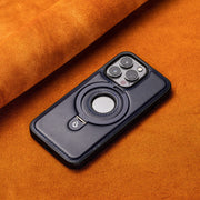 Suitable for Apple 16Promax phone case leather magnetic bracket iPhone 15