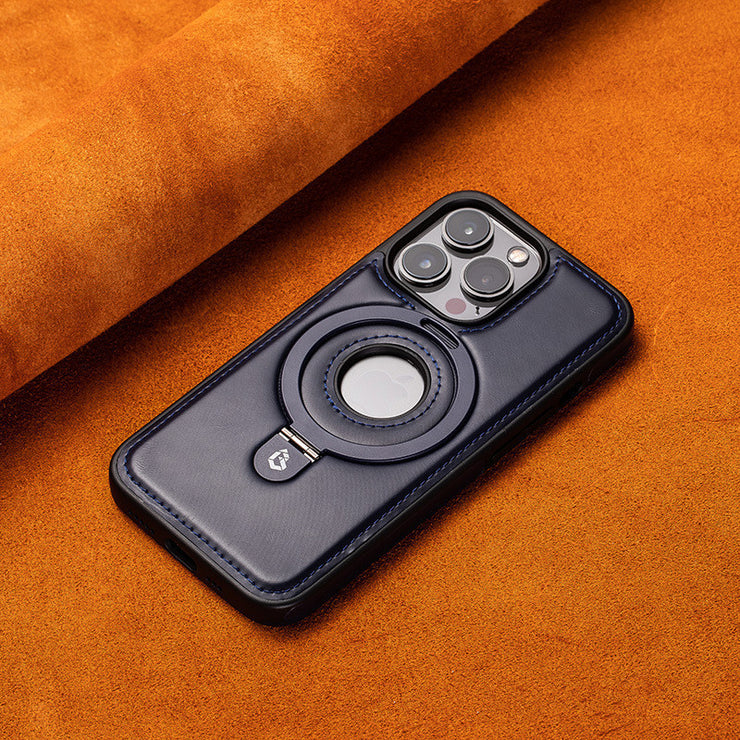 Suitable for Apple 16Promax phone case leather magnetic bracket iPhone 15