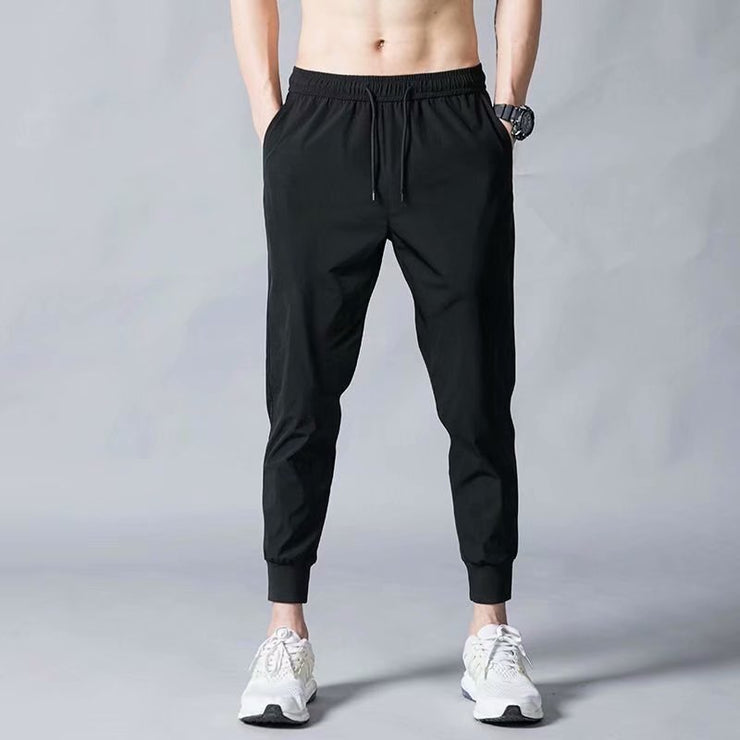 Thin ice silk pants for men, business men, casual pants,