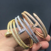 Precision Thick Plating Head and Tail Diamond Fashion Three-Circle