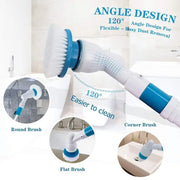 Electric Spin Scrubber Turbo Scrub Cleaning Brush Cordless Chargeable